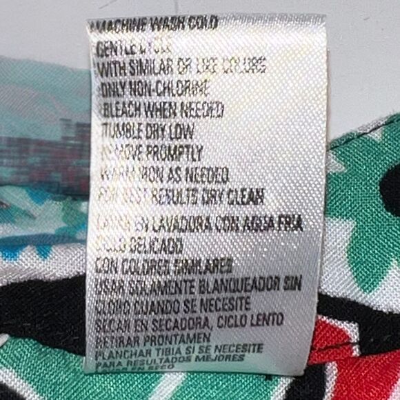 VTG Separate Issue Top Women 20 Button Front Colorblock Floral 80s 90s Shirt - Picture 8 of 10